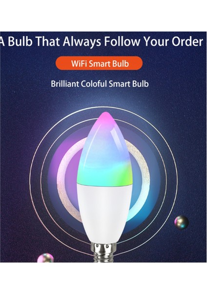 Adet Tuya Akıllı Wifi LED Ampul Beş Yönlü Spiral Mum Ampul 9W (Yurt Dışından) modelleri