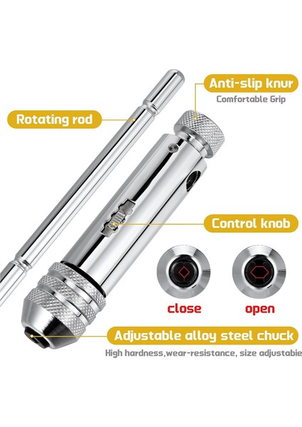 Adet T Saplı Cırcırlı Musluk Anahtarı, Ayarlanabilir T Çubuk Sapı (Yurt Dışından) indirimleri