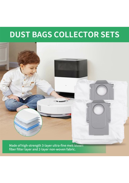 Roborock Q7 Max / Q7 Max+ / Q7 Max Plus, Roborock S7 Maxv Ultra/s7 Pro Ultra Elektrikli Süpürge Için 12'li Toz Torbası (Yurt Dışından) fırsatları