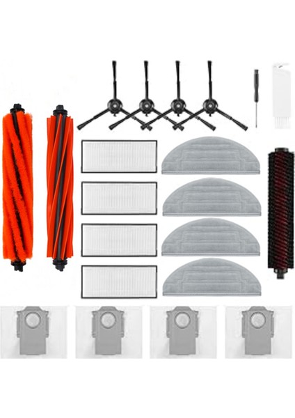 Roborock S8 Pro Ultra Robot Süpürge Çift Ana Fırça Yan Fırça Hepa Filtresi Için 21 Adet Yedek Parça (Yurt Dışından)