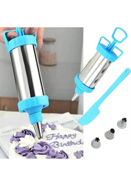 Nozullu Paslanmaz Çelik Kek-Krema-Pres Makinesi (Yurt Dışından)