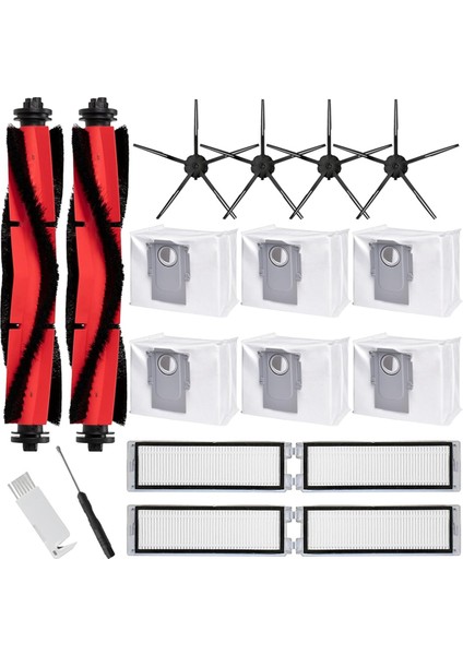 Roborock Q5 Q5+ Robot Süpürge, Ana Fırça, Yan Fırça, Hepa Filtreleri ve Süpürge Torbaları Için Yedek Parça ve Aksesuar Seti (Yurt Dışından)