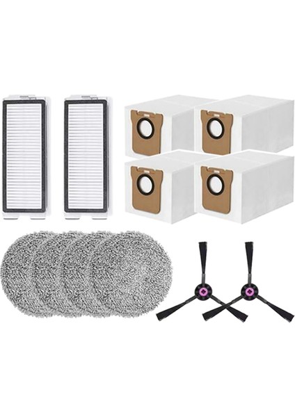 Jonr P20 Pro / Jonr T5 Pro Robot Süpürge Yedek Parçaları Yan Fırça Filtresi Paspas Bezi Toz Torbası Için 12 Adet (Yurt Dışından)