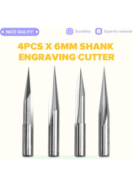 Adet 6mm Saplı Gravür Kesici Ahşap Oyma Ucu Aracı (Yurt Dışından) fırsatları