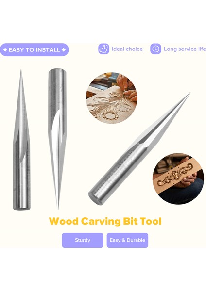 Adet 6mm Saplı Gravür Kesici Ahşap Oyma Ucu Aracı (Yurt Dışından) indirimleri