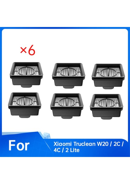 Xiaomi Truclean W20 / 2c / 4c / 2 Lite Islak ve Kuru Elektrikli Süpürge Filtresi Yedek Parçaları Için 6 Adet Filtre (Yurt Dışından) fiyatları