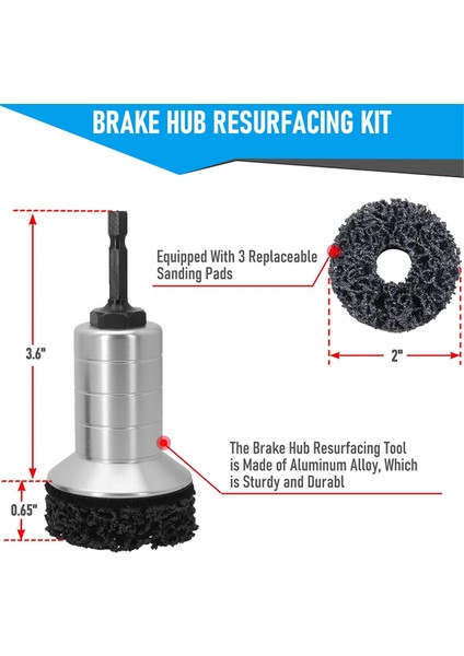 Otomotiv Tekerlek Göbeği Aks Başlığı Pas Temizleme ve Bakım Aletleri Tekerlek Göbeği Yüzey Yenileme Kiti (Yurt Dışından) modelleri