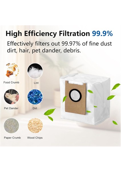 Eufy E28 / E25 / E20 Elektrikli Süpürge Parçası Için 9 Adet Toz Torbası Büyük Kapasiteli Elektrikli Süpürge Torbaları Yedek Parça Çöp Torbaları (Yurt Dışından) fırsatları