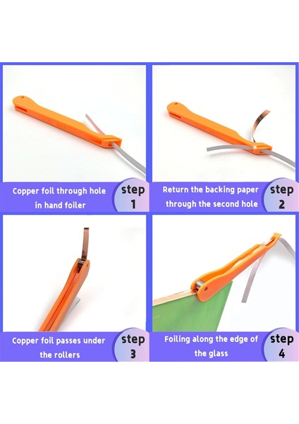 Vitray Için Bakır Folyo El Folyosu, 7/32 Inç El Folyosu Alet Seti (Yurt Dışından) fırsatları