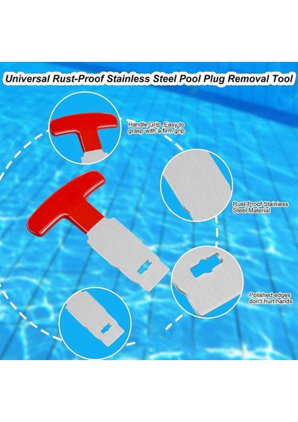 2 Adet Havuz Tıkacı Çıkarma Aleti Havuz Tahliye Tıkacı Çıkarma Aleti (Yurt Dışından) indirimleri