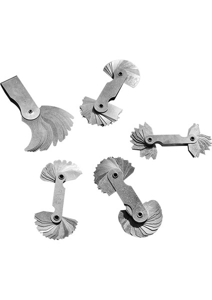 Paslanmaz Çelik Yarıçap Ölçer, Taşınabilir Içbükey Dışbükey Yay Aleti (5 Adet) (Yurt Dışından)