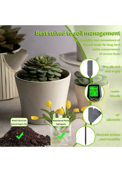 6'sı 1 Arada Toprak Test Cihazı Ph Ölçer Toprak Meyve Bahçesi Kompost Test Cihazı (Yurt Dışından) fırsatları