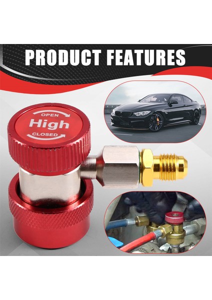 R134A Araba Klima Florür Dönüştürücü Hızlı Bağlantı Parçası Kırmızı (Yurt Dışından) indirimleri