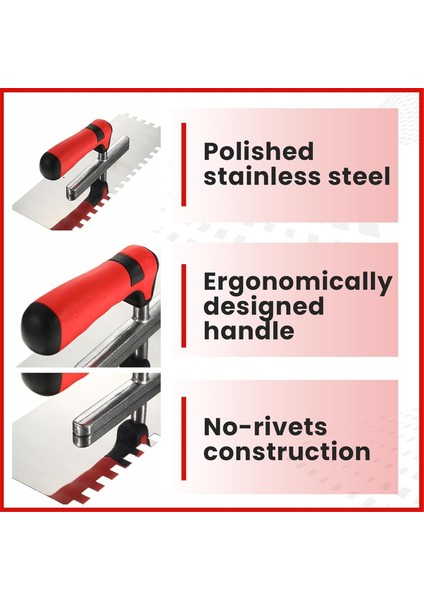 Parça Fayans Aletleri Seti Kare Mala, 1 Kauçuk Harç Şamandırası (Yurt Dışından) modelleri