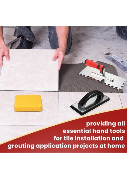 Parça Fayans Aletleri Seti Kare Mala, 1 Kauçuk Harç Şamandırası (Yurt Dışından) indirimleri