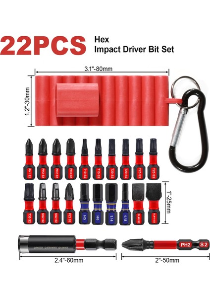 22 Parça Elektrikli Altıgen Uç Seti ve Düzenleyici Kılıf Taşınabilir (Yurt Dışından) fiyatları