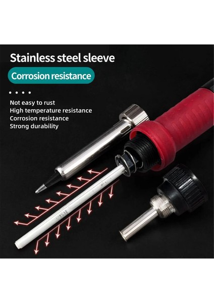 80W Lehimleme Demiri Seti Ayarlanabilir Sıcaklık LCD Lehim Aleti (Ab) (Yurt Dışından) fiyatları