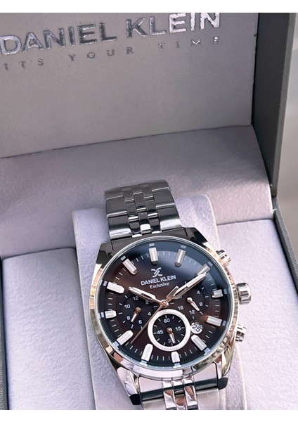 Çelik Kordon Kronometreli Kadran Tasarımı 3 Atm Suya Dayanıklı Erkek Kol Saati 13524.2