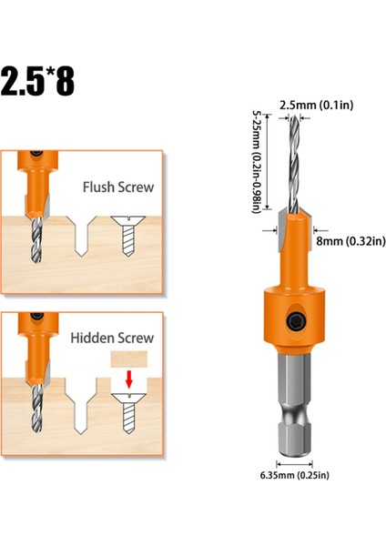 Adet 8 mm Saplı Hss Ağaç Işleme Havşa Freze Ucu (Yurt Dışından) modelleri