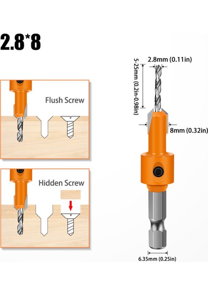 Adet 8 mm Saplı Hss Ağaç Işleme Havşa Freze Ucu (Yurt Dışından) fırsatları