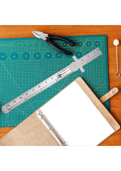 3'lü Paslanmaz Çelik Cetvel 15 cm Metal Metrik Cetvel Seti (Yurt Dışından) indirimleri