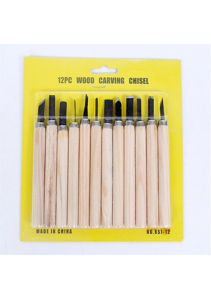 Temel Ağaç Işleme Kesimleri Için 12 Parça Ahşap Oyma Keski Seti (Yurt Dışından) fiyatları