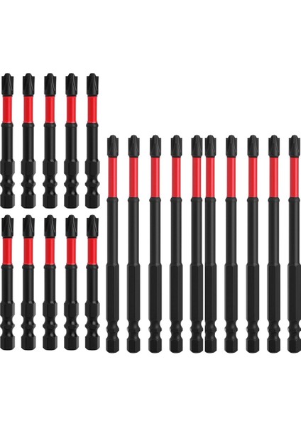 20 Parça Fph2 Darbeli Tornavida Ucu Seti - 65 mm ve 110 mm Yivli Başlıklar (Yurt Dışından)