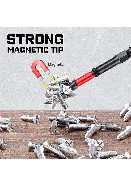 20 Parça Fph2 Darbeli Tornavida Ucu Seti - 65 mm ve 110 mm Yivli Başlıklar (Yurt Dışından) modelleri