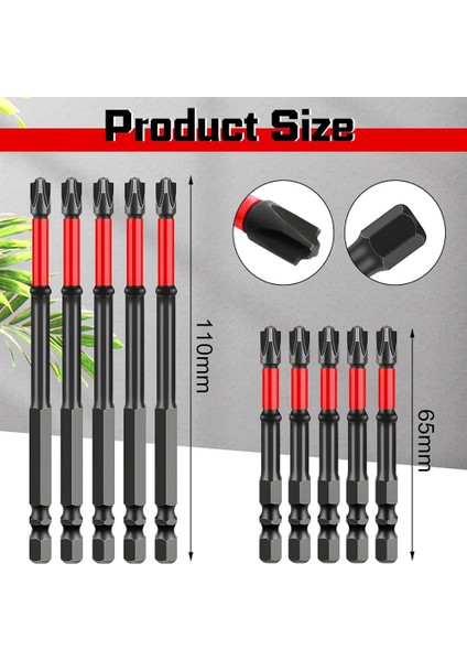 20 Parça Fph2 Darbeli Tornavida Ucu Seti - 65 mm ve 110 mm Yivli Başlıklar (Yurt Dışından) fırsatları