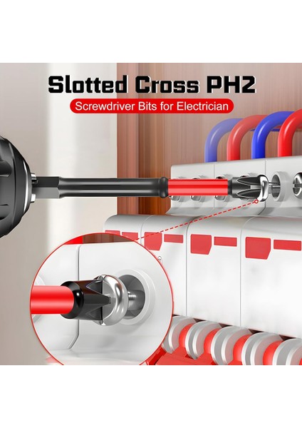 20 Parça Fph2 Darbeli Tornavida Ucu Seti - 65 mm ve 110 mm Yivli Başlıklar (Yurt Dışından) indirimleri