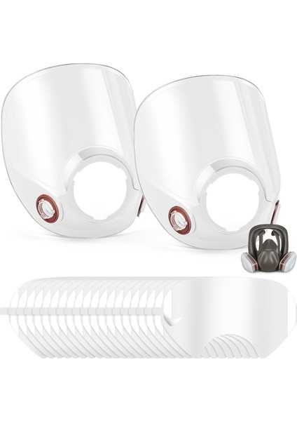 6000 Serisi Tam Yüz Solunum Cihazı Için Yedek Parça Lens Takımı (Yurt Dışından)