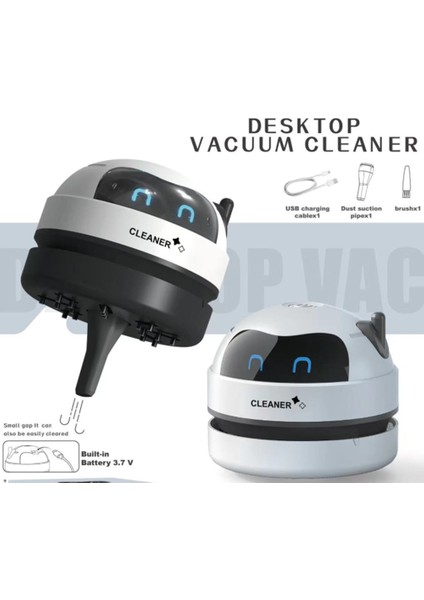 Masaüstü Temizleyici Elektrikli Süpürge Ev Ofis Masa Süpürgesi Mini Elektrikli Süpürge USB Şarj Edilebilir Kablosuz Temizleyici A (Yurt Dışından) fiyatları