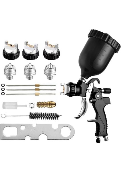 Sprey Tabancası Hvlp Hava Boya Püskürtücü Üstten Kap Sprey Tabancası Yüksek Atomizasyon B (Yurt Dışından)