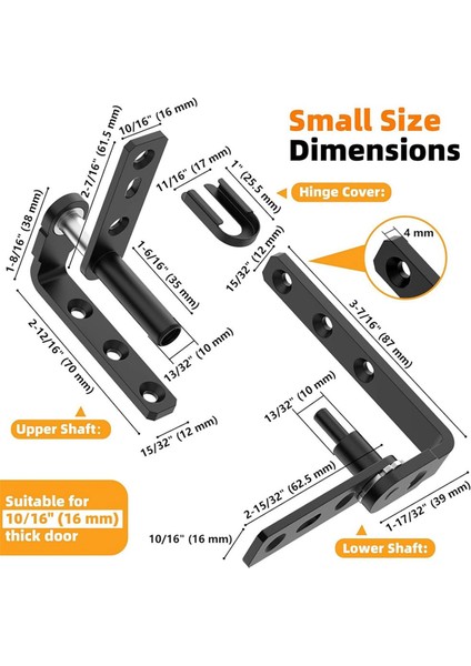Kafe Kapı Menteşeleri Salıncak Kapı Donanımı Salon Kapı Menteşeleri Siyah (Yurt Dışından) fiyatları