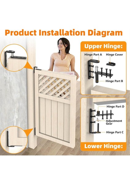 Kafe Kapı Menteşeleri Salıncak Kapı Donanımı Salon Kapı Menteşeleri Siyah (Yurt Dışından) fırsatları