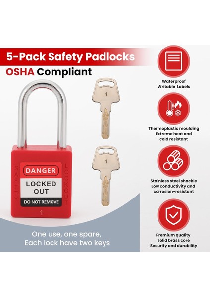 Kilitler, Mandallar ve Etiketlerle Kilitleme Etiketleme Kiti (Yurt Dışından) modelleri