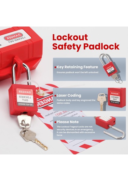 Kilitler, Mandallar ve Etiketlerle Kilitleme Etiketleme Kiti (Yurt Dışından) indirimleri