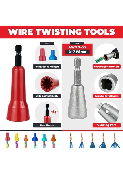 Matkap Için 6 Parça Tel Bükme Aleti ve Uç Tutucu Anahtarlık, Twister (Yurt Dışından) modelleri