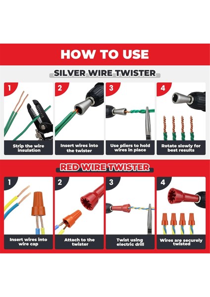 Matkap Için 6 Parça Tel Bükme Aleti ve Uç Tutucu Anahtarlık, Twister (Yurt Dışından) indirimleri