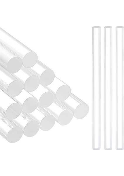 16 Adet Akrilik Kil Rulosu, 6,4x0,39 Inç Şeffaf Kendin Yap Polimer Kil Aleti (Yurt Dışından)