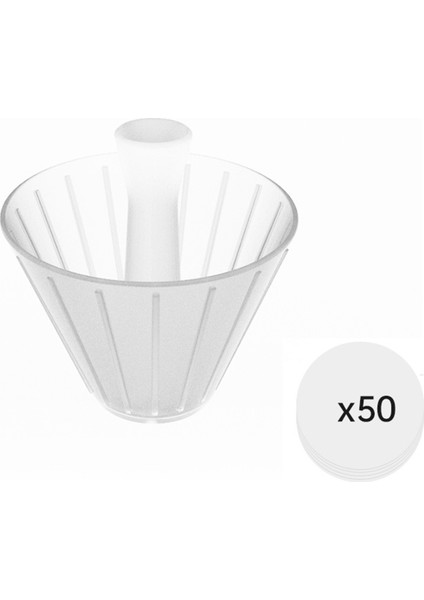 Origami Koni Tasarım Kahve Filtresi Kupası Yeniden Kullanılabilir El Kağıdı Şeffaf (Yurt Dışından)