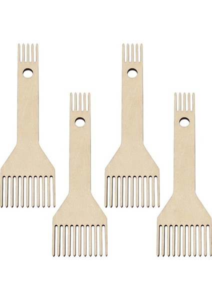 Adet Ahşap Örgü Tarak Çift Uçlu Saçaklı Tarak Kendin Yap Örgü Aletleri (Yurt Dışından)