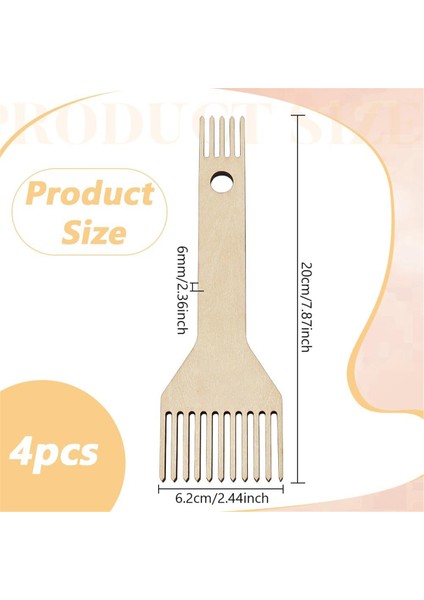 Adet Ahşap Örgü Tarak Çift Uçlu Saçaklı Tarak Kendin Yap Örgü Aletleri (Yurt Dışından) fiyatları