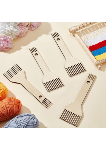 Adet Ahşap Örgü Tarak Çift Uçlu Saçaklı Tarak Kendin Yap Örgü Aletleri (Yurt Dışından) fırsatları