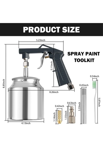 1/4 Inç Nps Giriş Alt Kaplama Sprey Tabancası, Sıvı Film Sprey Tabancası (Yurt Dışından) fiyatları