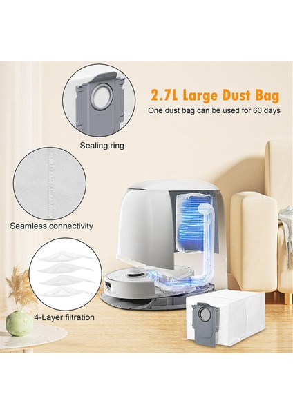 Roborock Robot Süpürge Qrevo 5AE/CURV/CURVC/CURV S5X 5A1 5xc/edge Aksesuarları Fırça Filtre Paspas Bezi Toz Torbası (Yurt Dışından) fiyatları