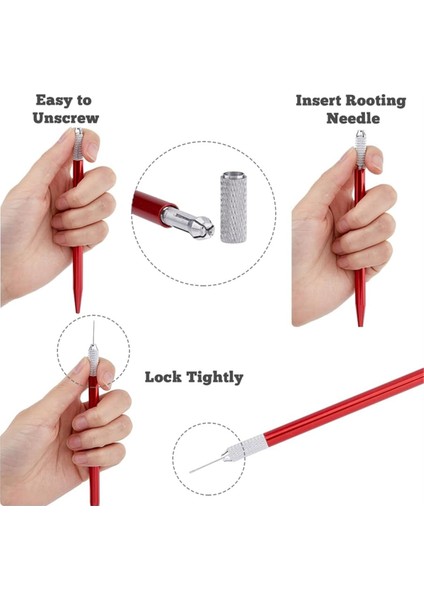 Bebek Saçı Için 14 Parça Yeniden Köklendirme Aleti 0,5-0,7 mm Örgü Şişleri L (Yurt Dışından) modelleri