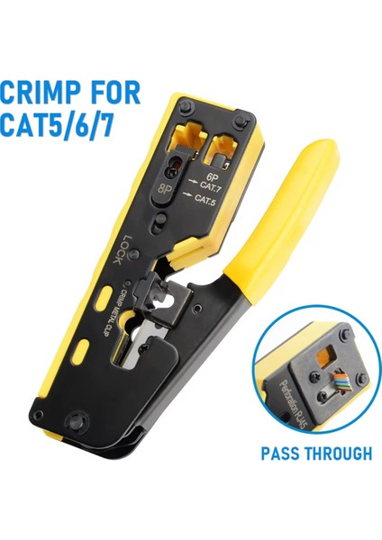 RJ45 RJ12 RJ11 Geçmeli Sıkma Pensesi Cat7 Cat6 CAT6A Cat5 CAT5E (Yurt Dışından) indirimleri