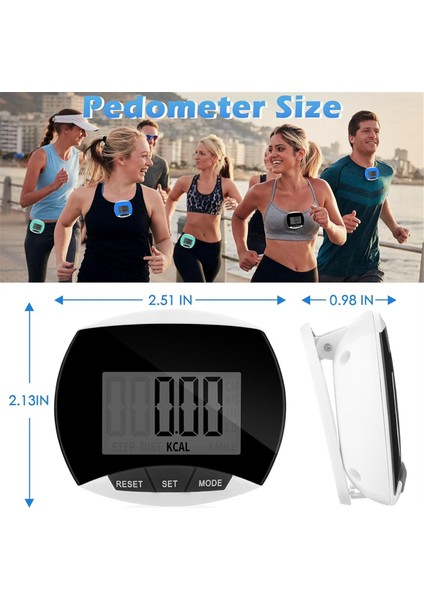 9'lu Paket Basit Adımsayar, Yürüyüş Adım Sayımı, Taşınabilir Klipsli (Yurt Dışından) modelleri