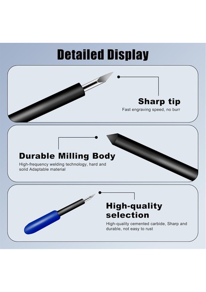Air/air 2/maker Için 30 Adet 60 Derece Tungsten Çelik Harf Bıçağı (Yurt Dışından) fiyatları